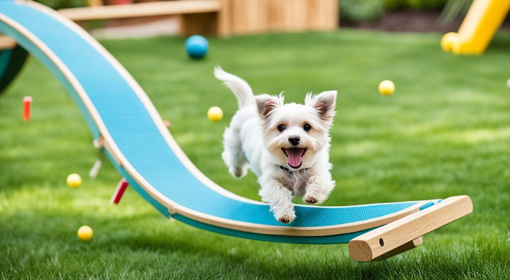 Canine agility course at home