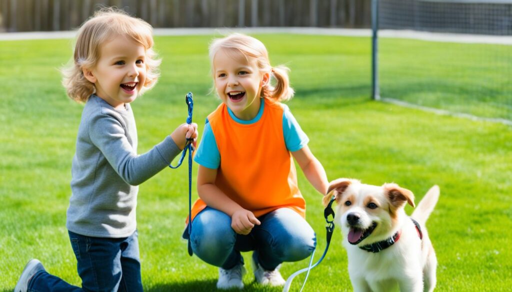 Children Learning Responsibility with Their Dogs