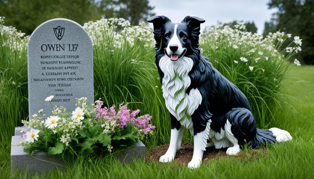 Ruswarp the Border Collie Statue