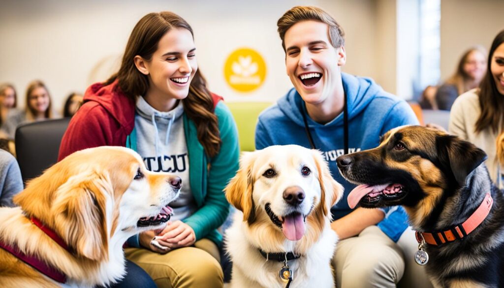 Therapy dogs college support